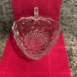 Cut glass candy/trinket dish. EUC